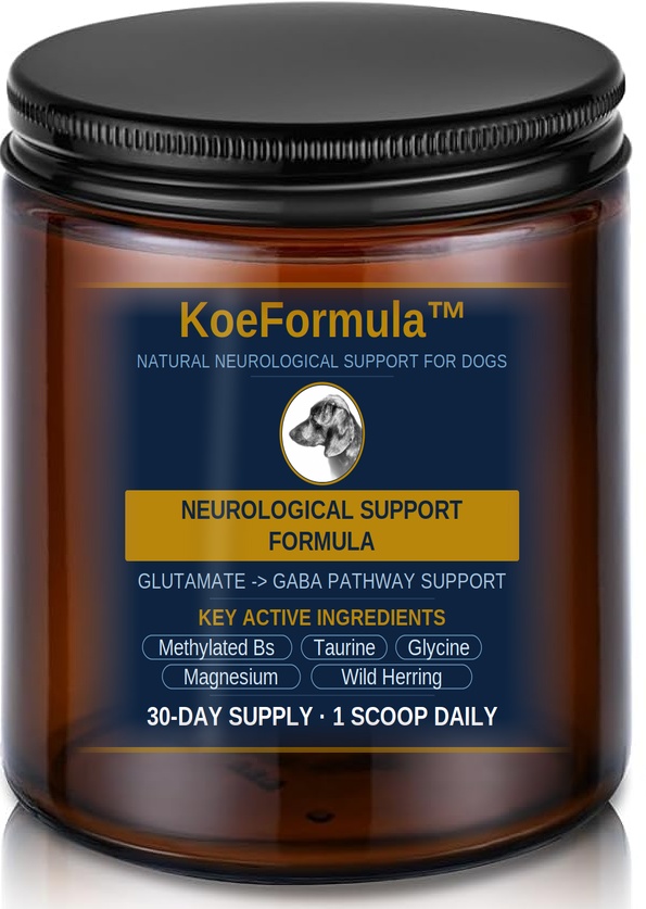 KoeFormula Powder — amber glass jar